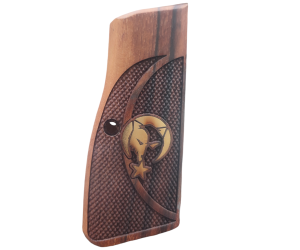 Browning 14 'lü Lazer İşlemeli Ahşap Tabanca Kabzesi